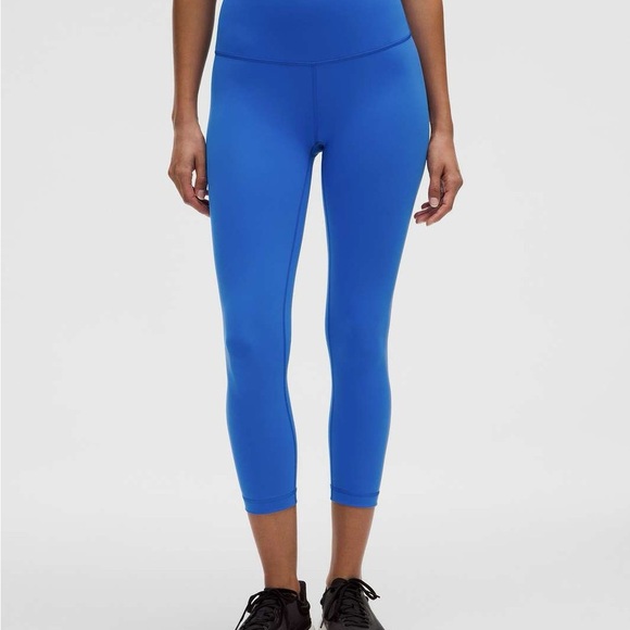 Lululemon Athletica Wunder Under Crop Legging - Cerulean Blue - Picture 1 of 5